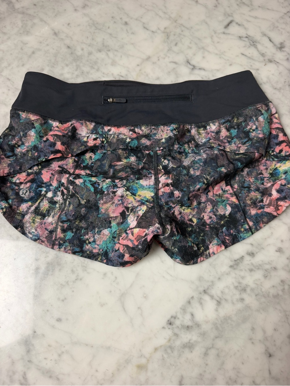lululemon athletica Multicolor Abstract Print Running Shorts